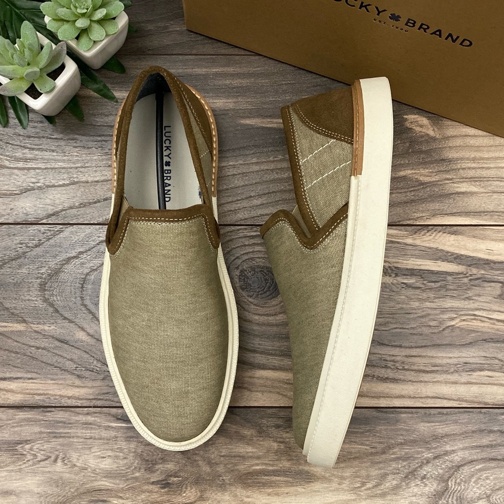 NIB Lucky Brand Dexter Washed Canvas Slip On